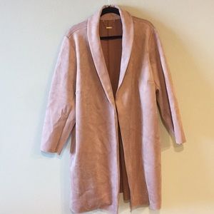 T Tahari Faux Suede Blush Jacket